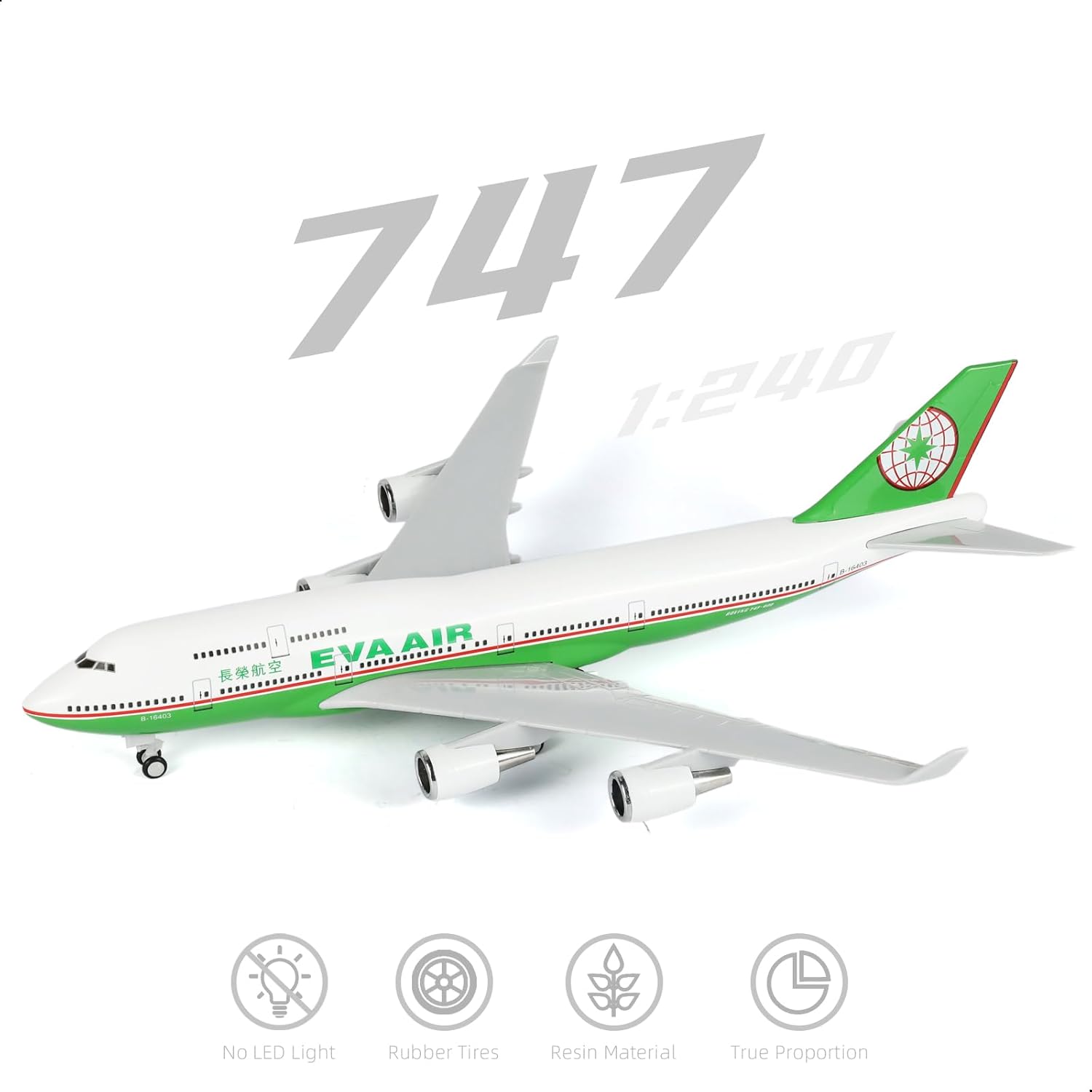Model Kit Eva - 30cm EVA 에어 747 비행기 모형