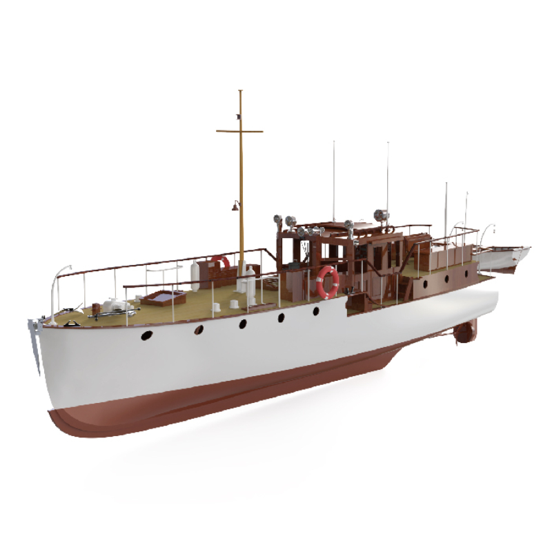 Model Kit Yacht - 원격 제어 보트 1/18 목재 보트