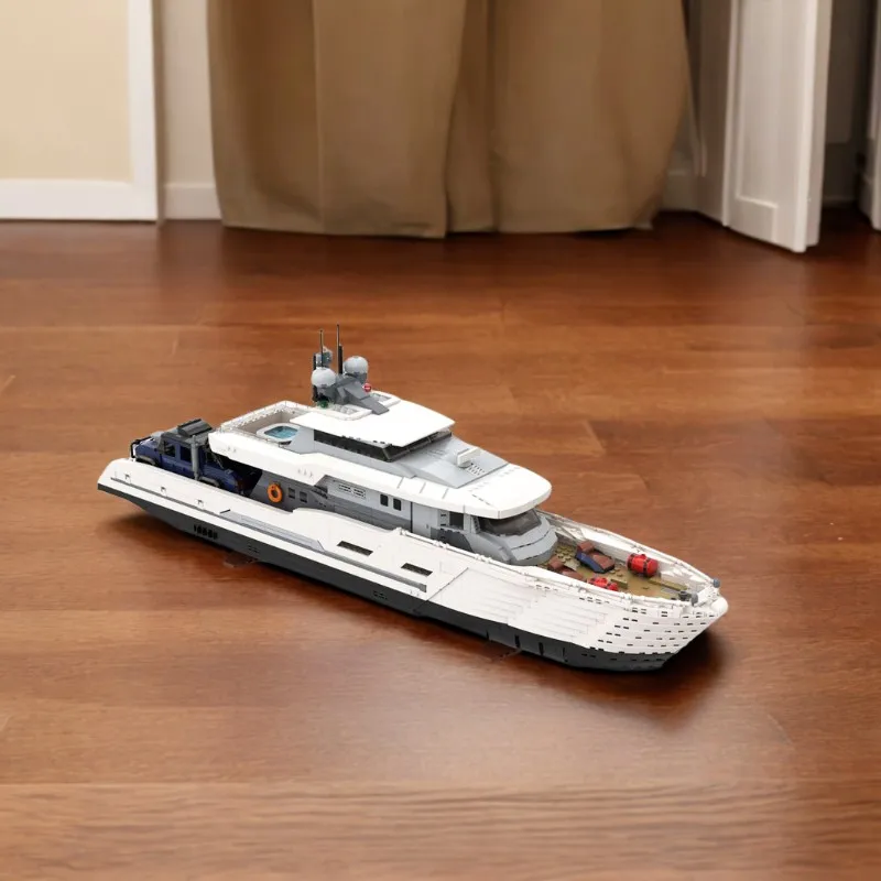 Model Kit Yacht - 4367PCS 화이트 모크 익스플로러 요트 럭셔리