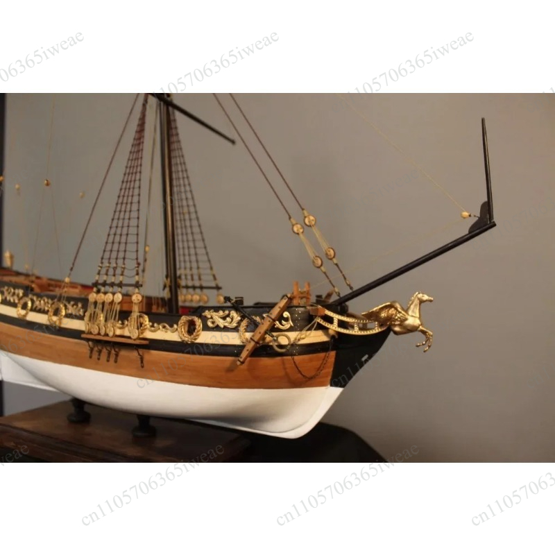 Model Kit Yacht - 1/48 스케일의 윌리엄 로열 요트 나무
