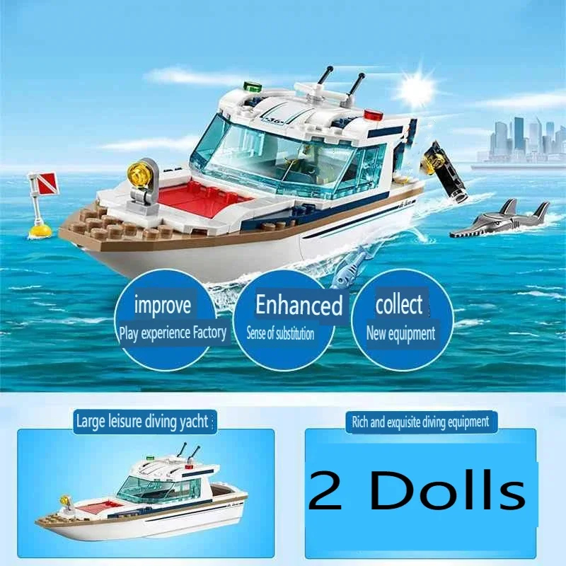 시티 시리즈 60221 선샤인 다이빙 요트 상어 퍼즐  - Model Kit Yacht 리뷰 및 가격